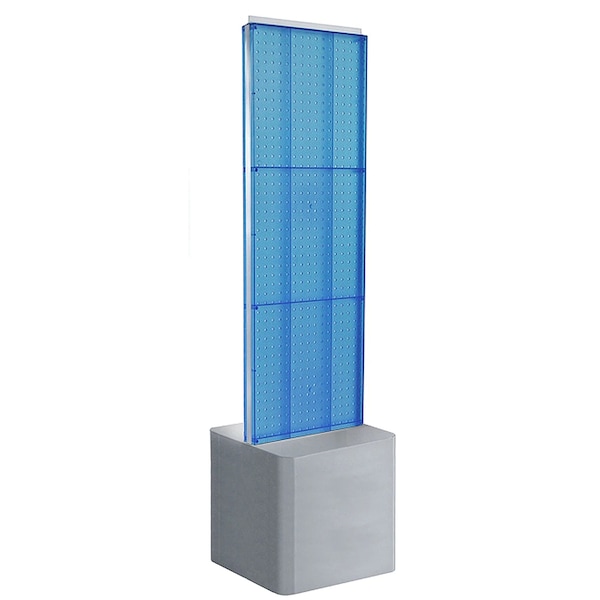Two-Sided Pegboard Floor Adjustable DisplayPanel Size: 16"W x 60"H